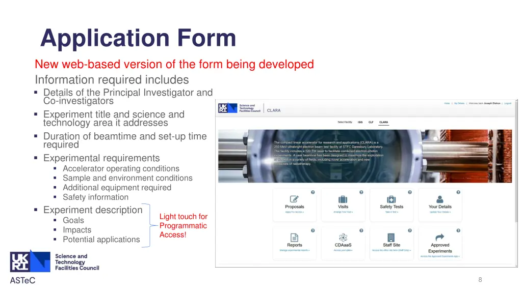 application form new web based version