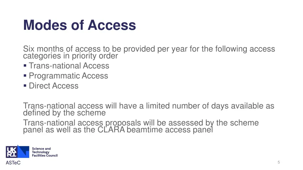 modes of access