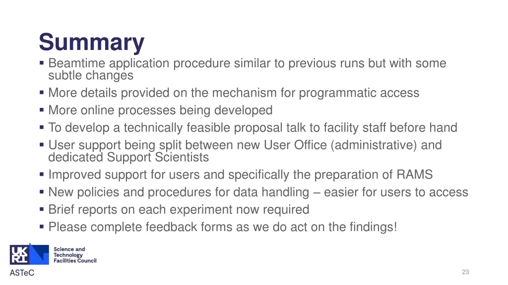 summary beamtime application procedure similar