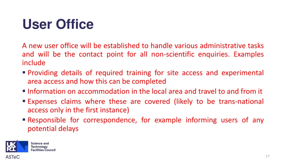 user office