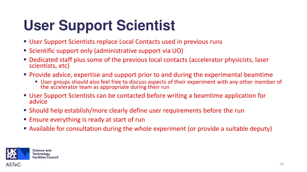 user support scientist