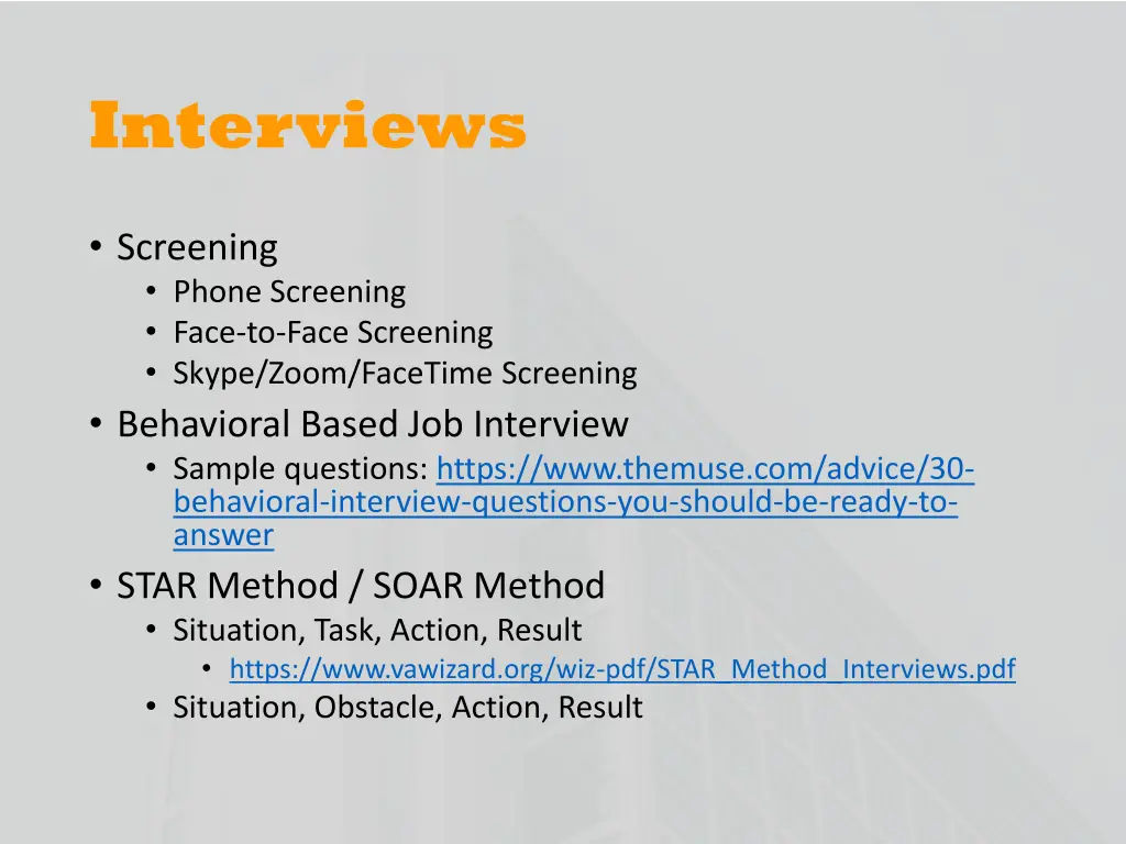 interviews