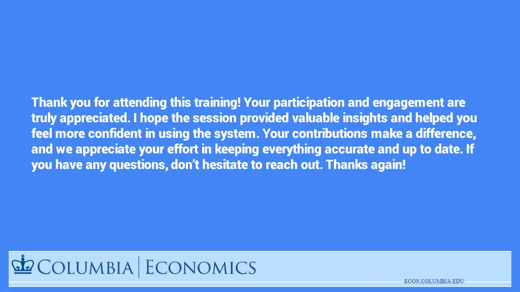 thank you for attending this training your