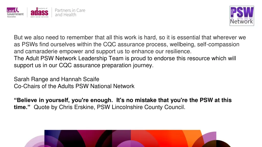 but we also need to remember that all this work