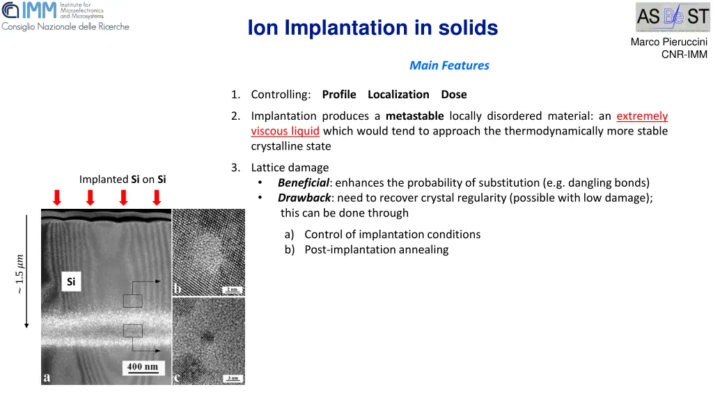 ion implantation in solids