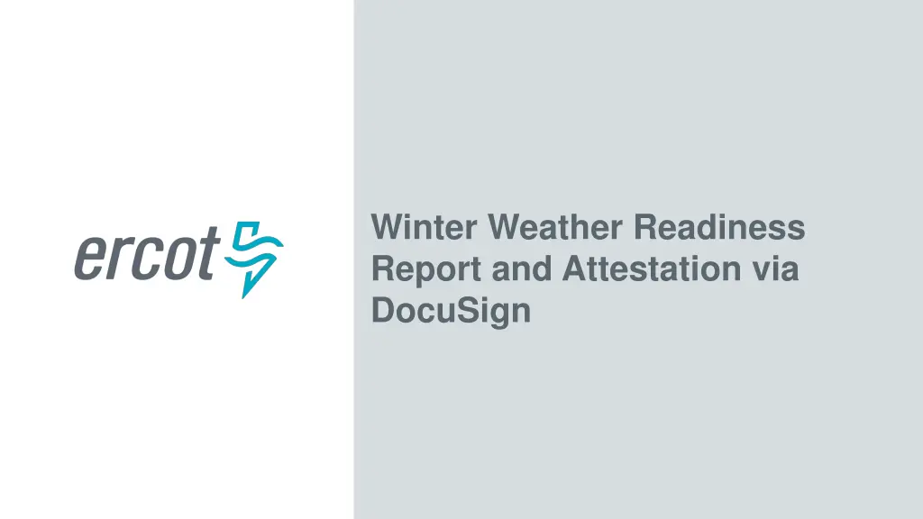 winter weather readiness report and attestation