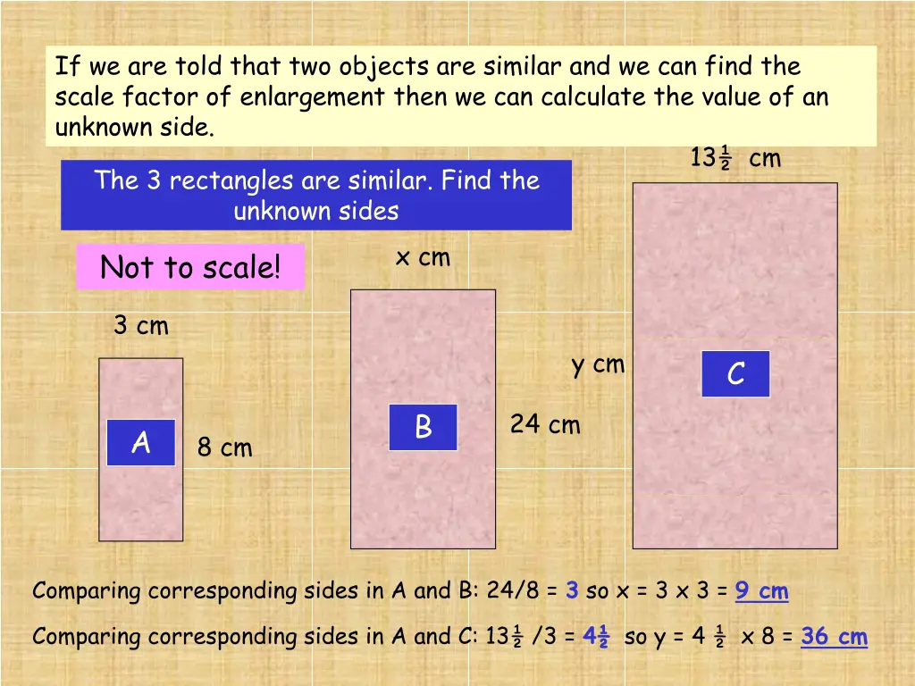 if we are told that two objects are similar