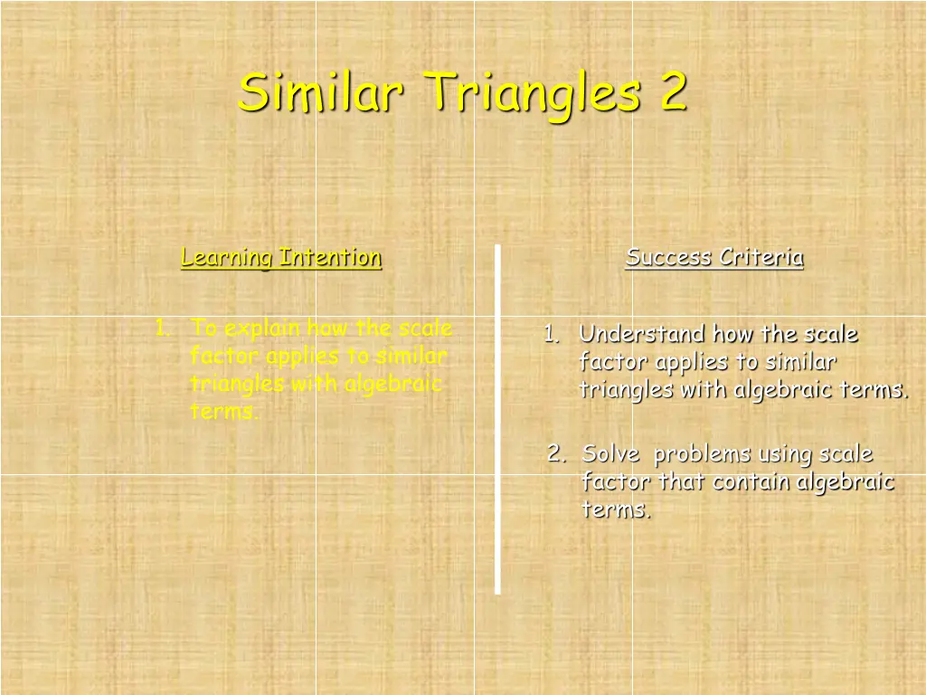 similar triangles 2 1
