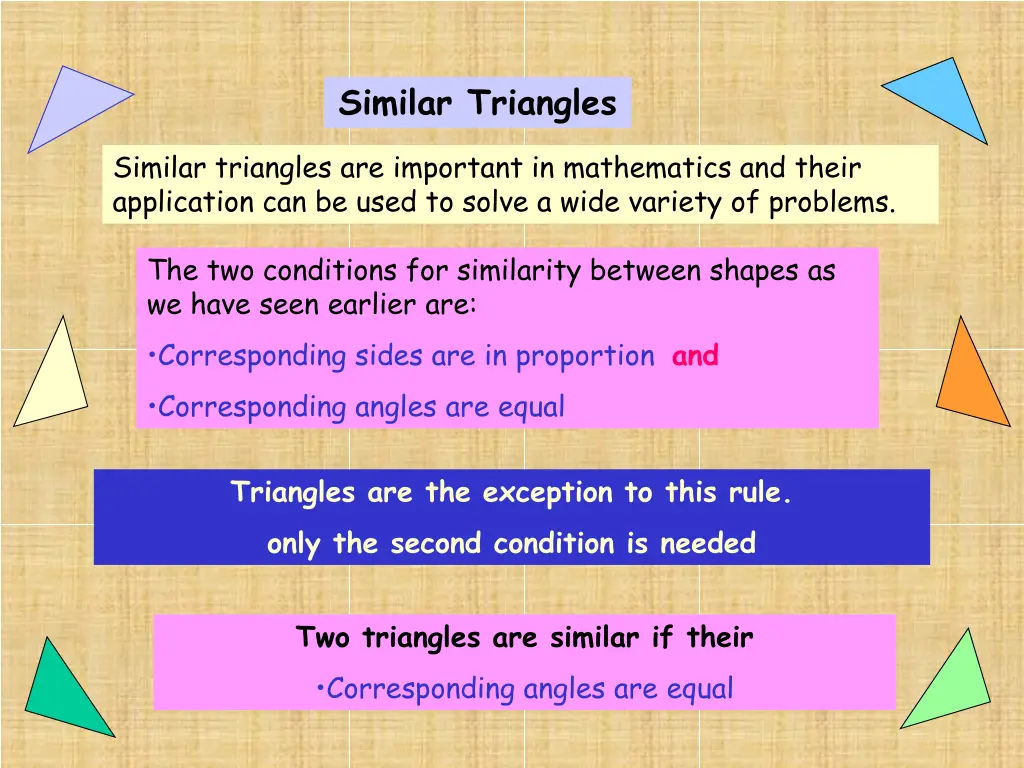 similar triangles