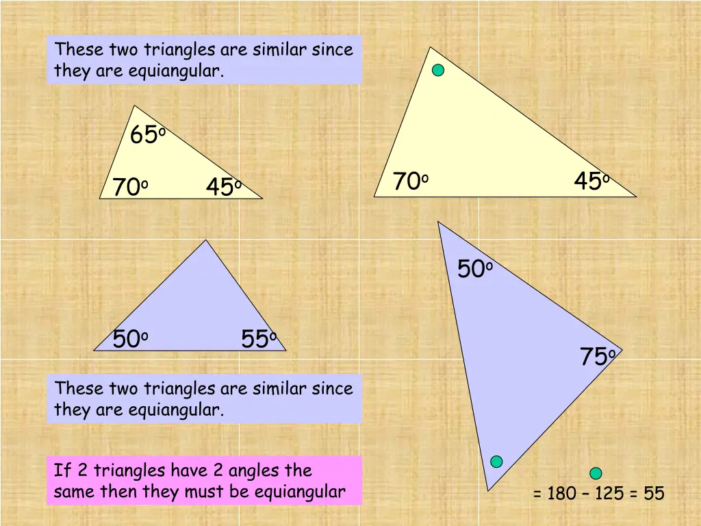 these two triangles are similar since they
