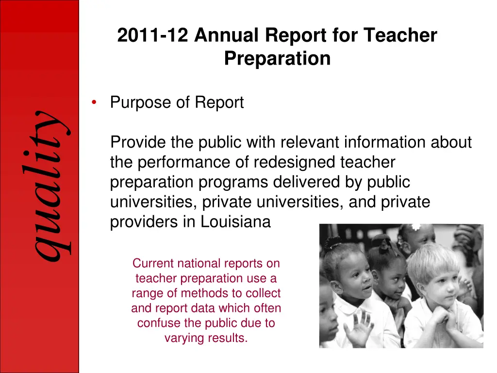 2011 12 annual report for teacher preparation