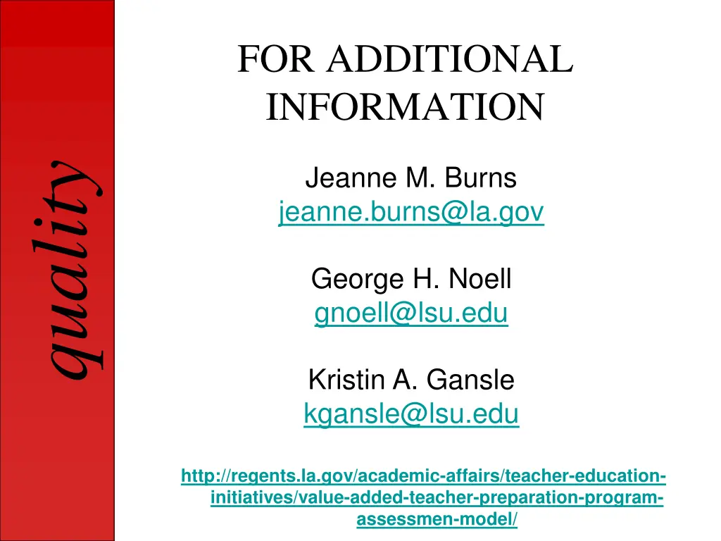 for additional information