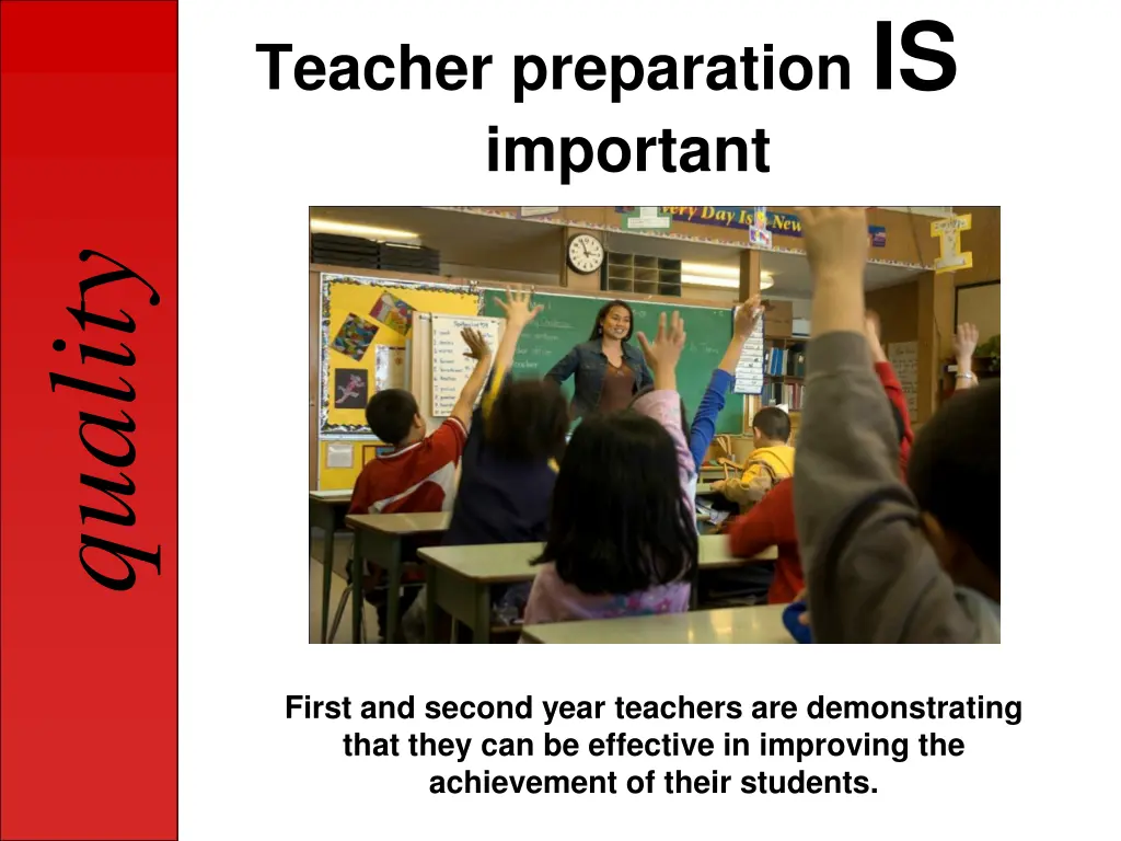 teacher preparation is important