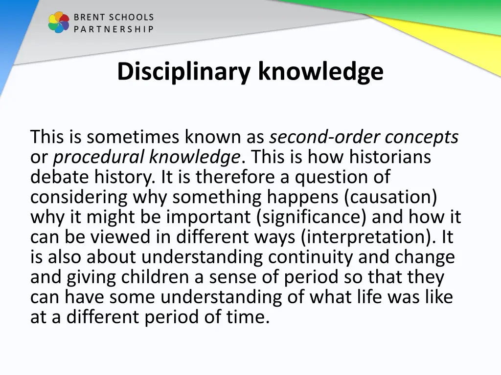 disciplinary knowledge