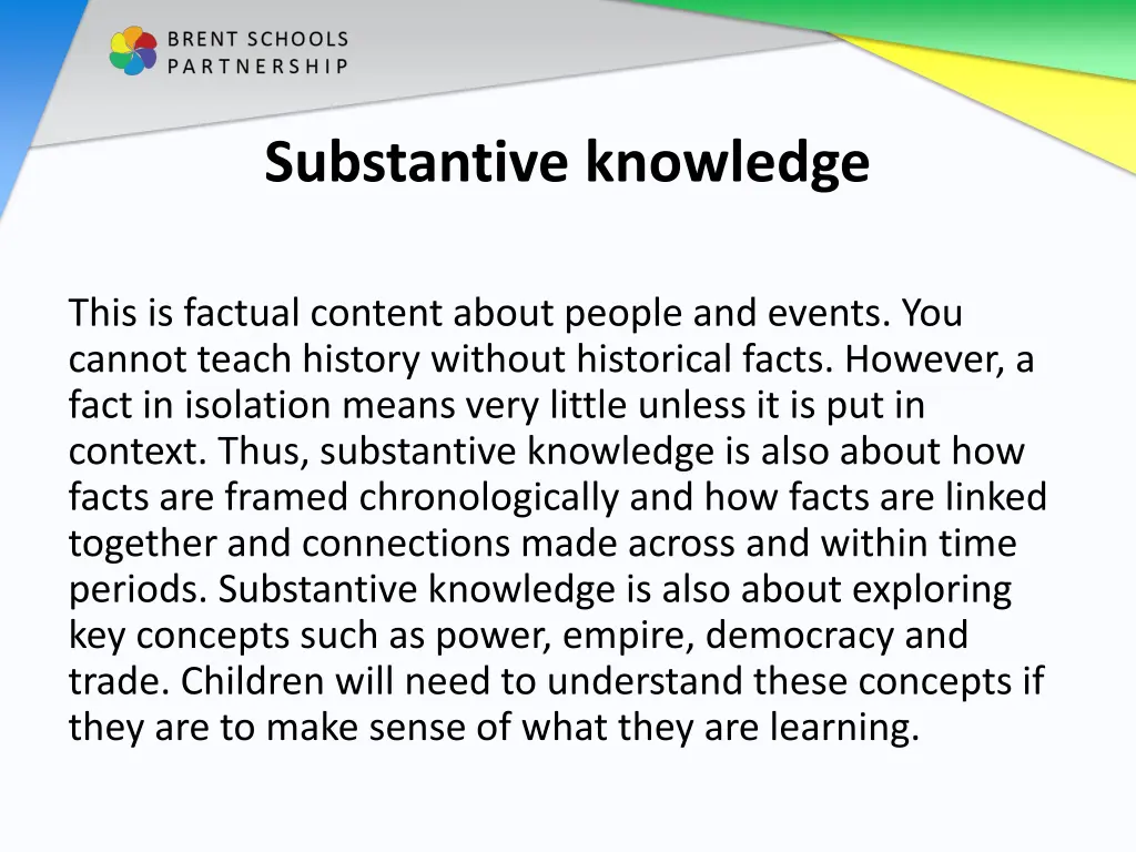 substantive knowledge