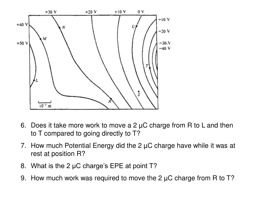 6 does it take more work to move a 2 c charge