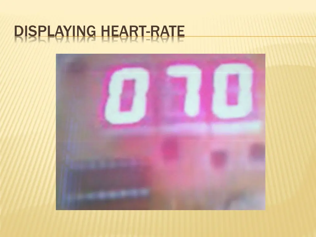 displaying heart rate