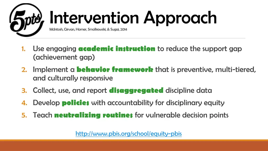 intervention approach mcintosh girvan horner