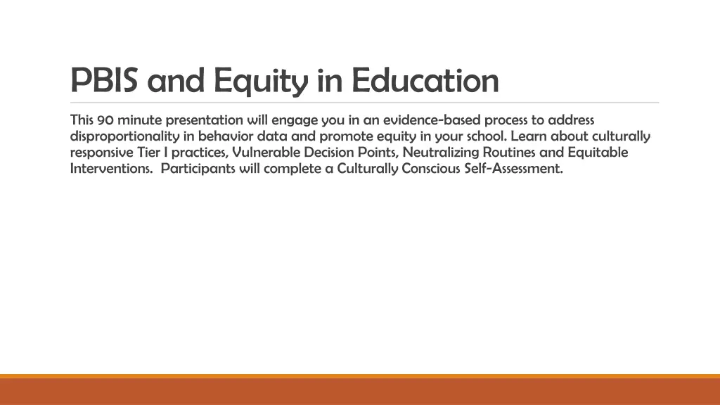 pbis and equity in education