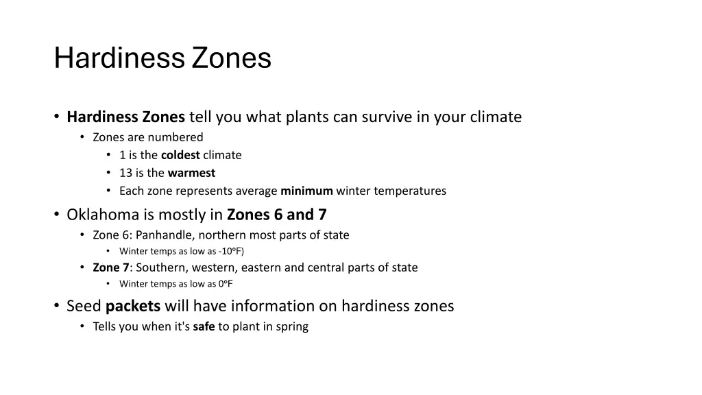 hardiness zones