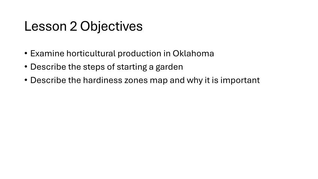 lesson 2 objectives
