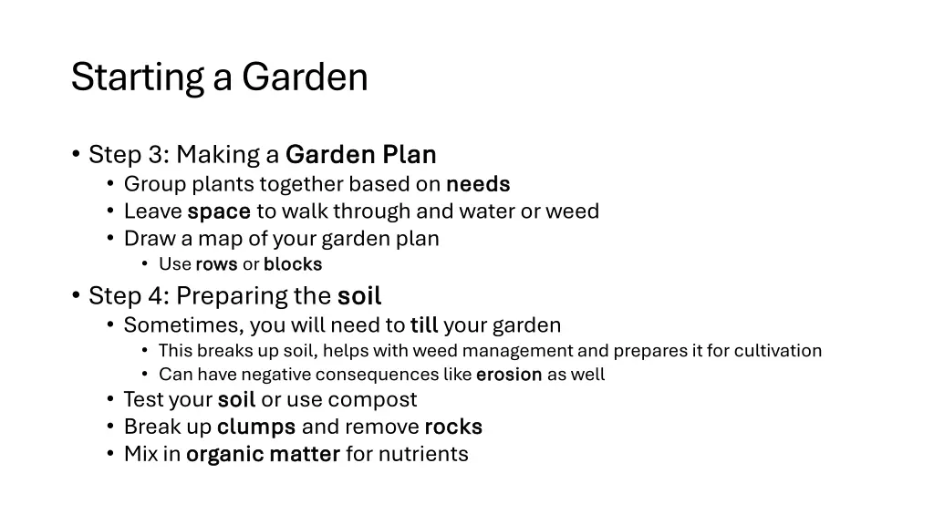 starting a garden 1