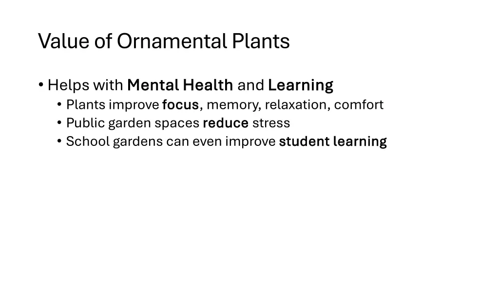 value of ornamental plants 2