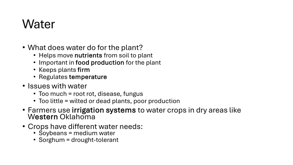 water