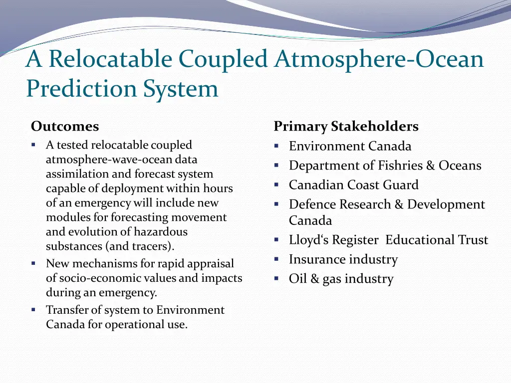 a relocatable coupled atmosphere ocean prediction