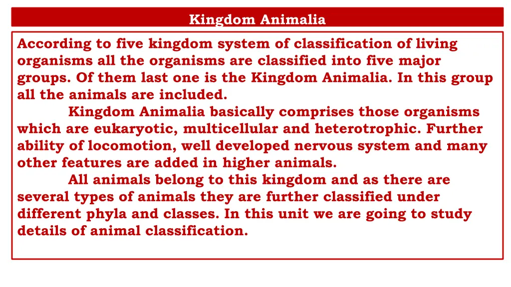 kingdom animalia 1