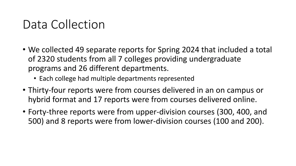 data collection