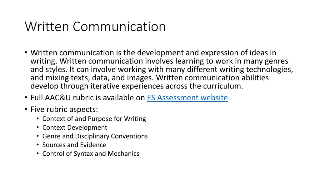 written communication