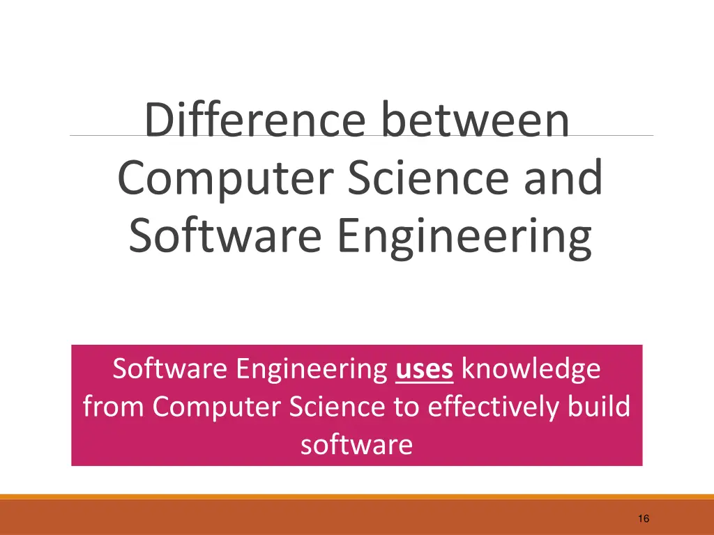 difference between computer science and software