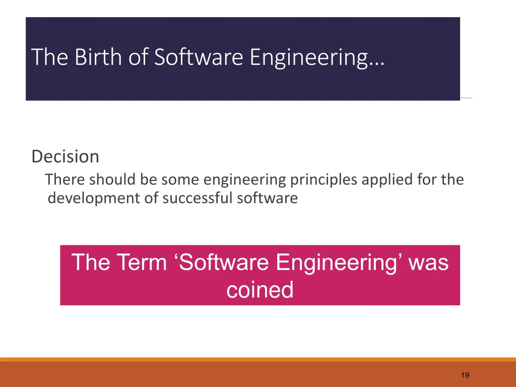 the birth of software engineering