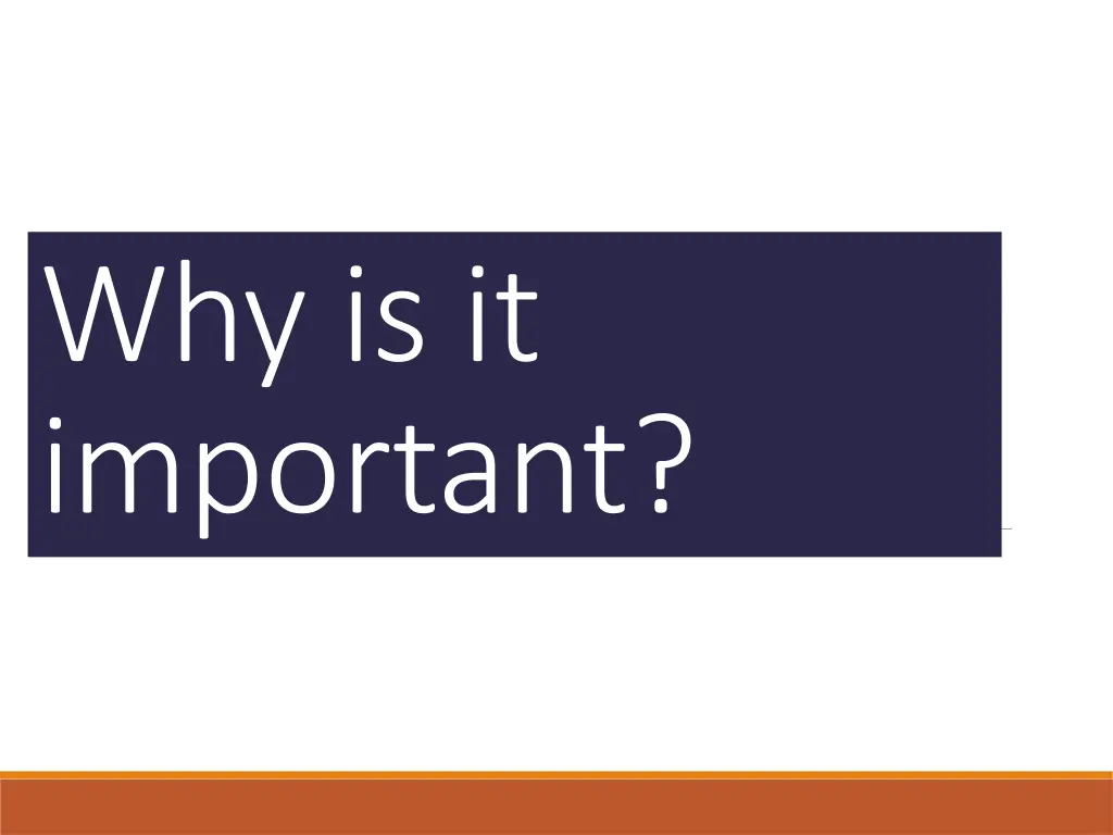 why is it important