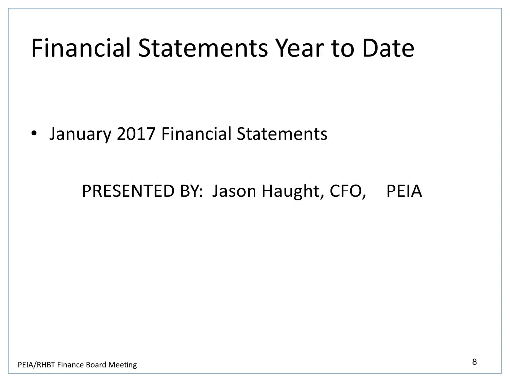 financial statements year to date