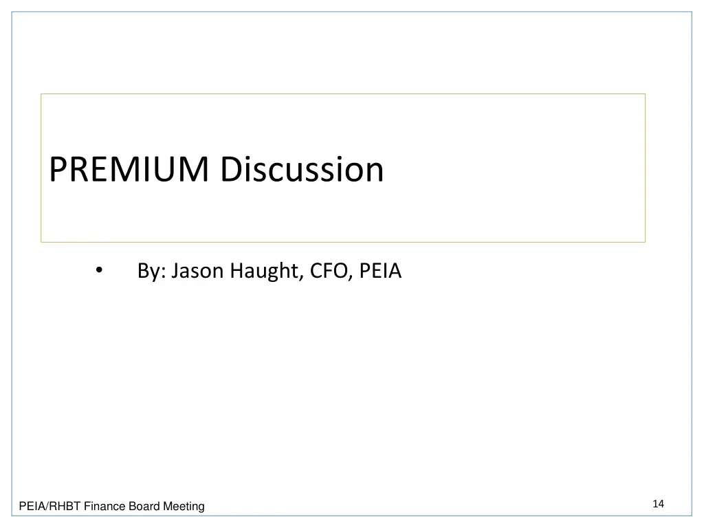 premium discussion