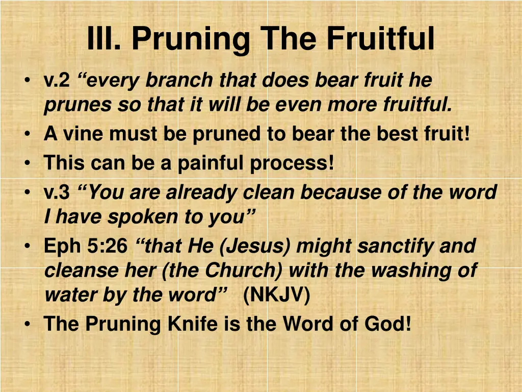 iii pruning the fruitful