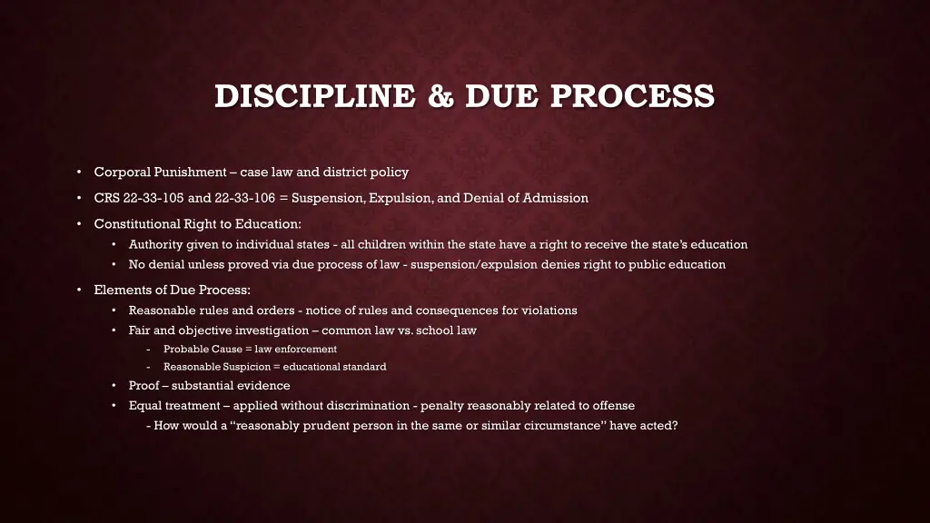 discipline due process