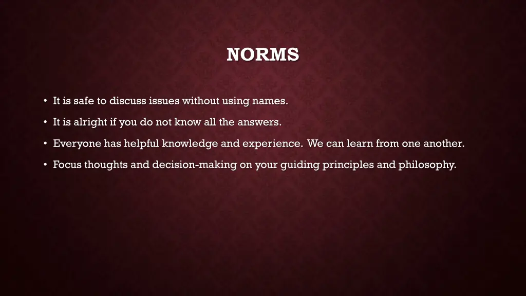 norms