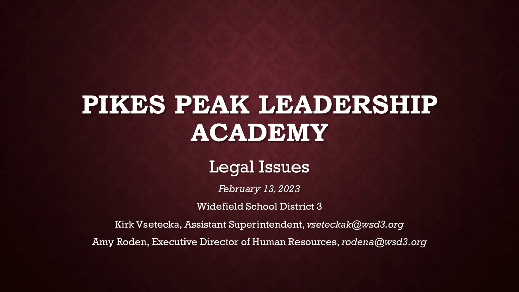 pikes peak leadership academy legal issues