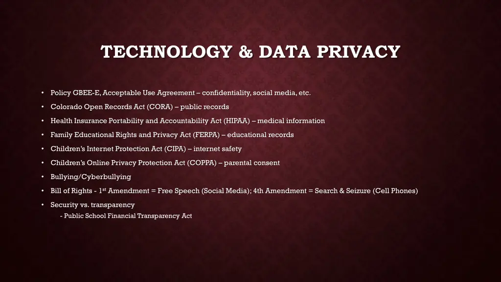 technology data privacy