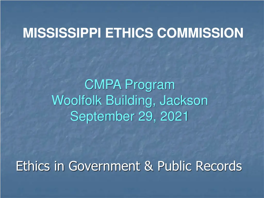 mississippi ethics commission mississippi ethics