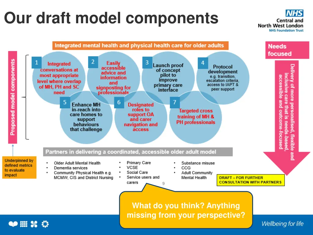 our draft model components