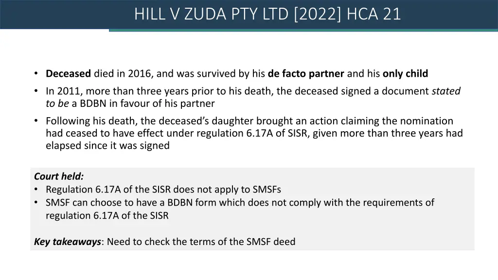 hill v zuda pty ltd 2022 hca 21