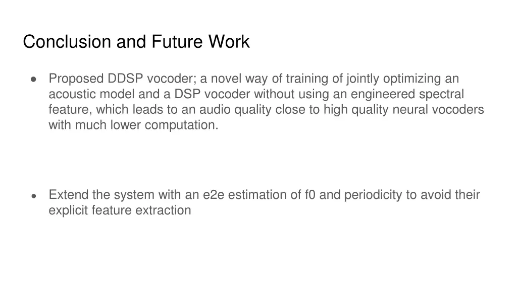 conclusion and future work