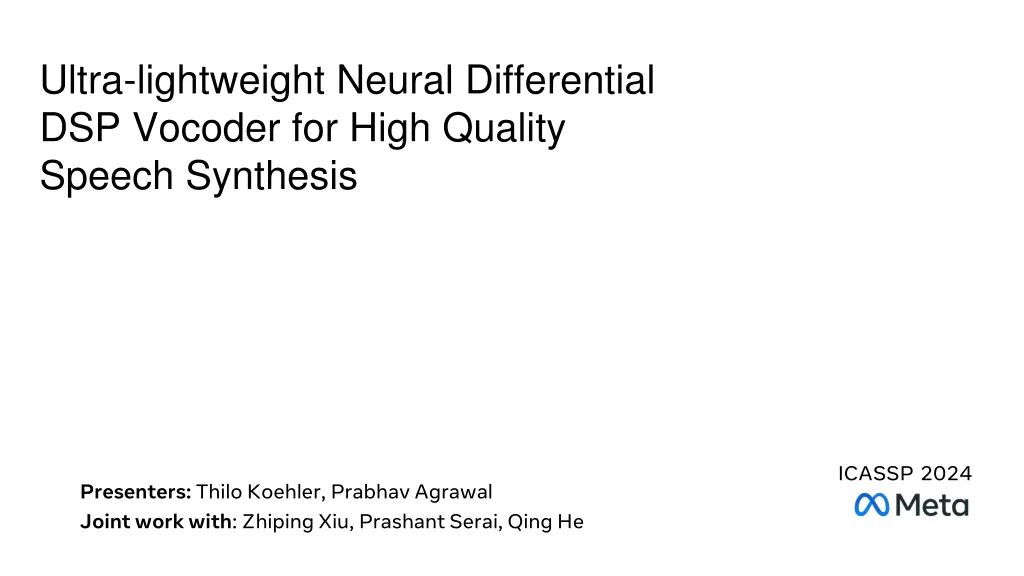ultra lightweight neural differential dsp vocoder