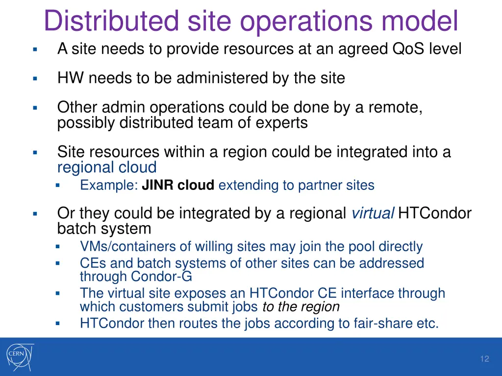 distributed site operations model a site needs