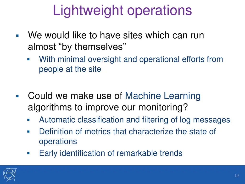 lightweight operations