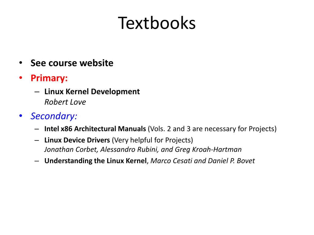 textbooks